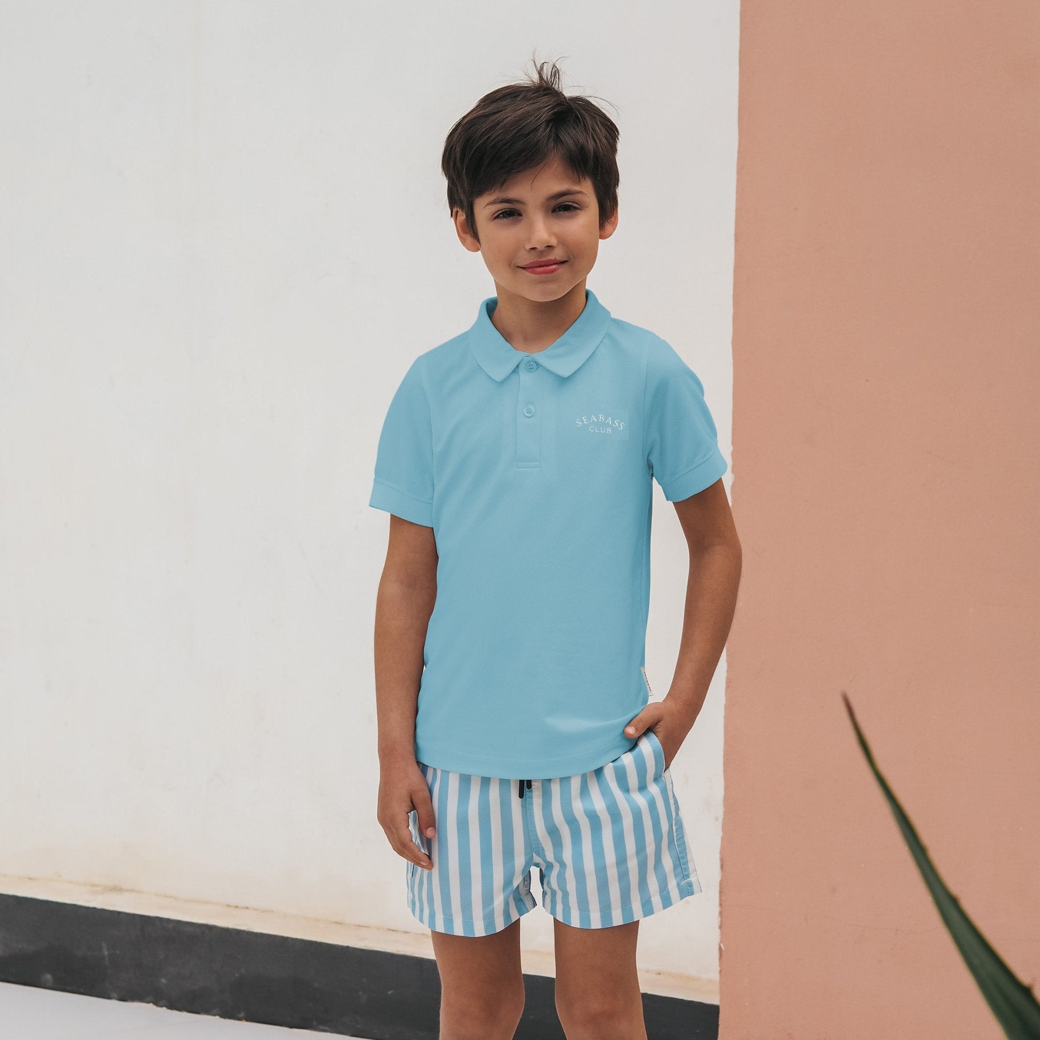 UV Polo Shirt (UPF 50+) - Clearwater Blue - SEABASS official