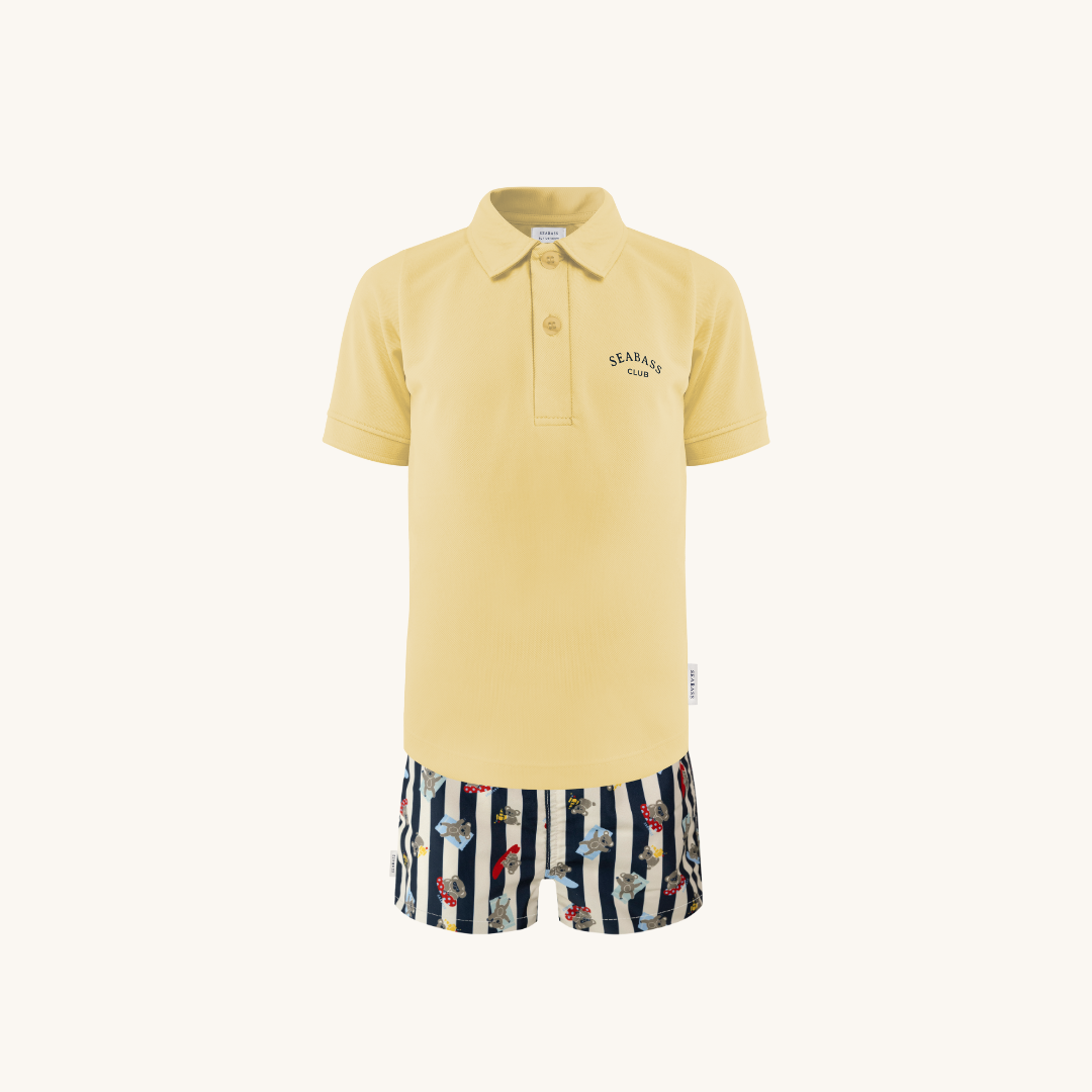 Set of UV Polo Shirt and Swim Short - Sydney Yellow