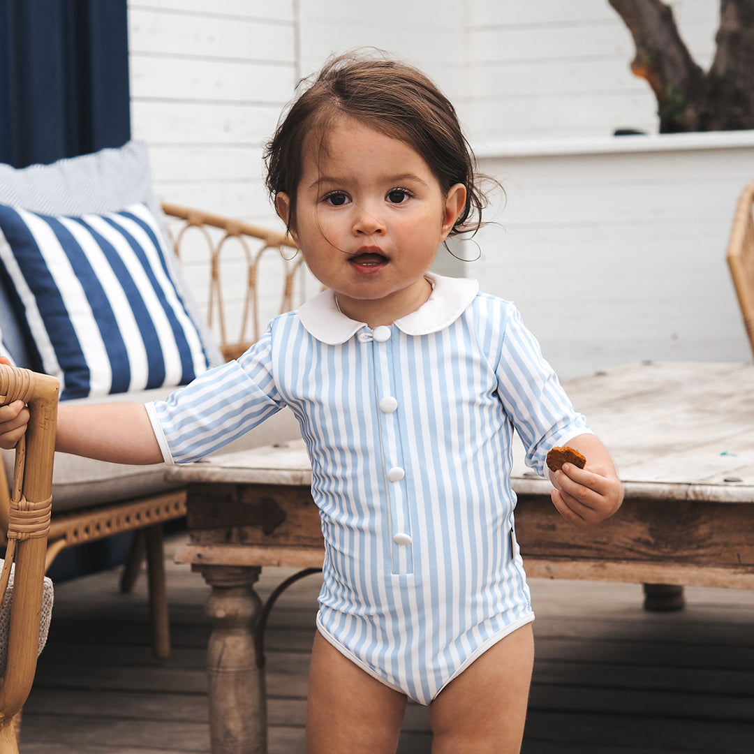 Baby Girl UV Swimsuit Coco Forte dei Marmi - blue stripes